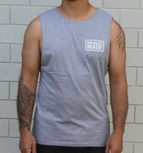 Load image into Gallery viewer, MANAAKI MADE MUSCLE TANK GREY/WHITE