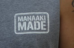MANAAKI MADE MUSCLE TANK GREY/WHITE